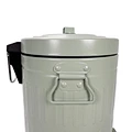 Round step waste bin with handle