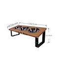 3 bowl dog feeder