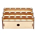 4 layers Wooden Paint Rack Stand with 15holes for storing paints, brushes，modeling tools PBH-001
