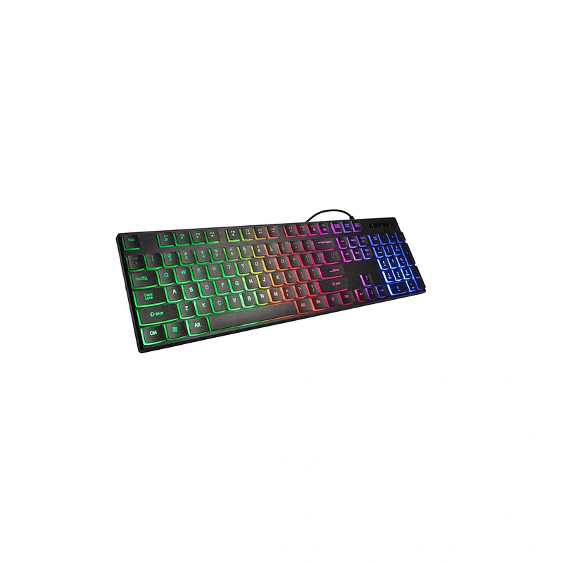 7 Colored Rainbow Backlit Gaming Membrane Keyboard ST-GKB8730