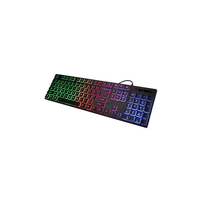 7 Colored Rainbow Backlit Gaming Membrane Keyboard ST-GKB8730