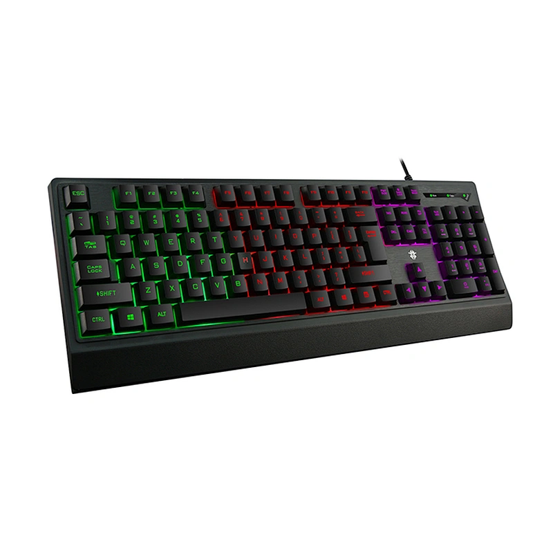 Rainbow Backlit Gaming Membrane Keyboard with Palm Rest ST-GKB8324