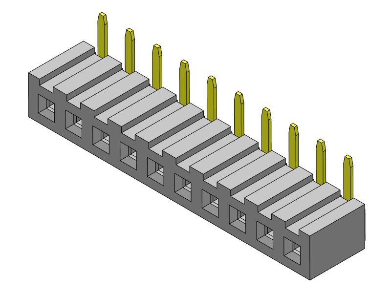 Pitch 2.00mm Female Header Single Row Rihgt Angle Series