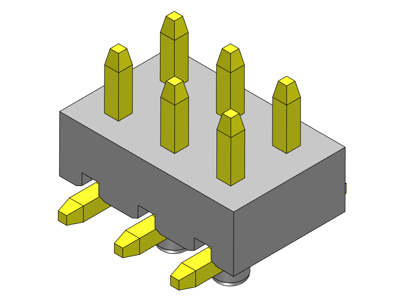 Pitch 2.00mm Pin Header Dual Rows SMT Type Connector
