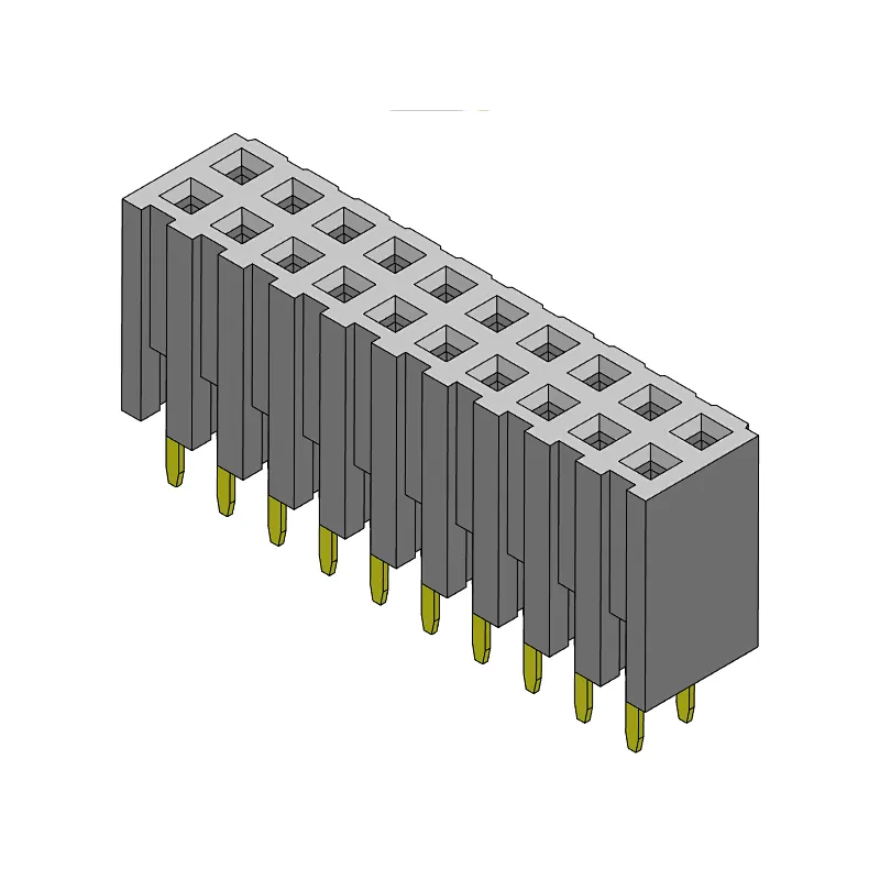 Pitch 2.00mm Female Header Single Row Dip Type Base 7.20 H