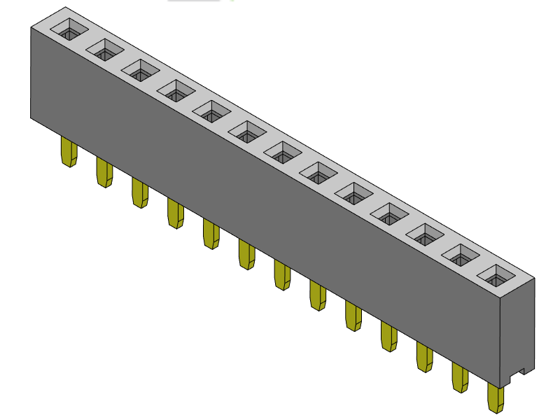 Pitch 2.54mm Female Header Single Row Dip Type Connectors