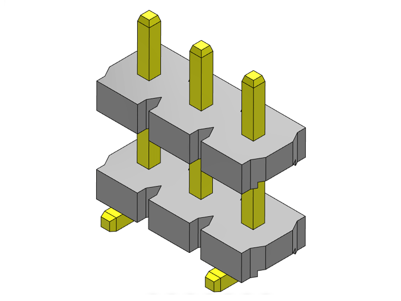 Pitch 5.08mm Pin Header Single  Row SMT Type Connector