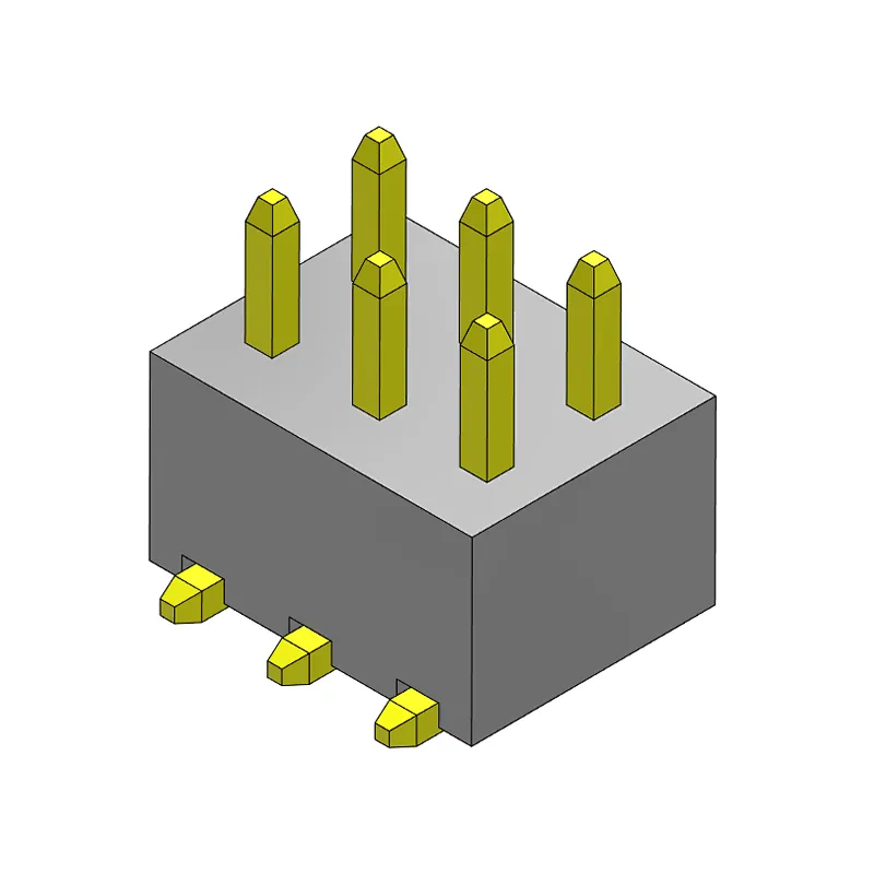 Pitch 2.54mm Pin Header Dual Rows SMT Type Connector