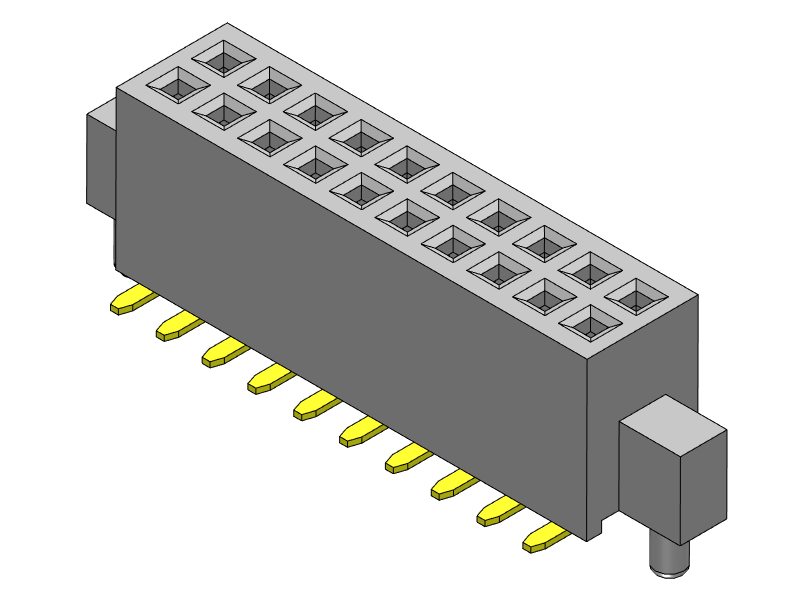 Pitch 1.27mm Female Header Dual Rows SMT Type Connector
