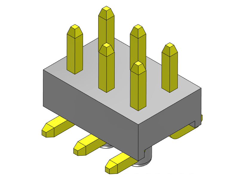 Pitch 2.54mm Pin Header Dual Rows SMT Type Connector