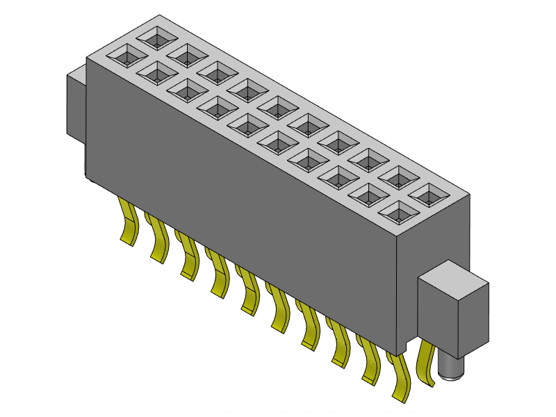 Pitch 1.27mm Female Header  Base 4.00 H