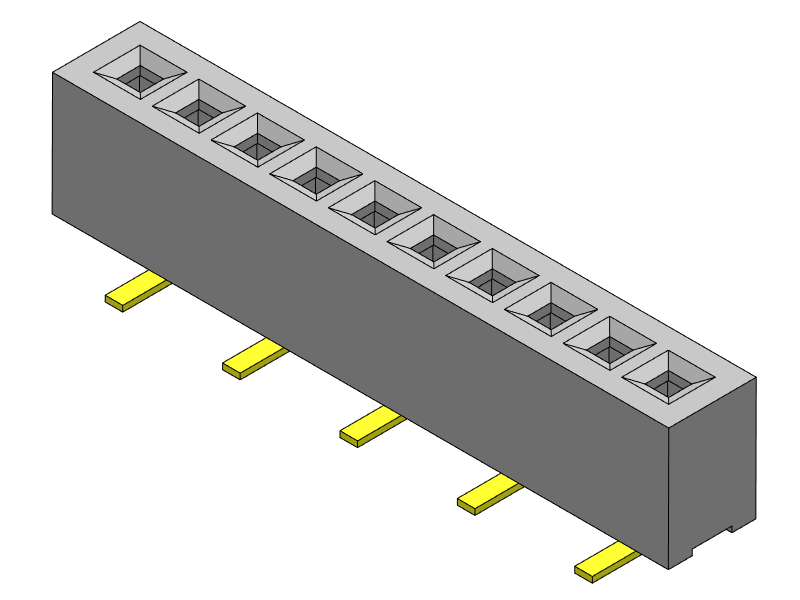 Pitch1.00mm Female Header Single Row SMT Type Connector
