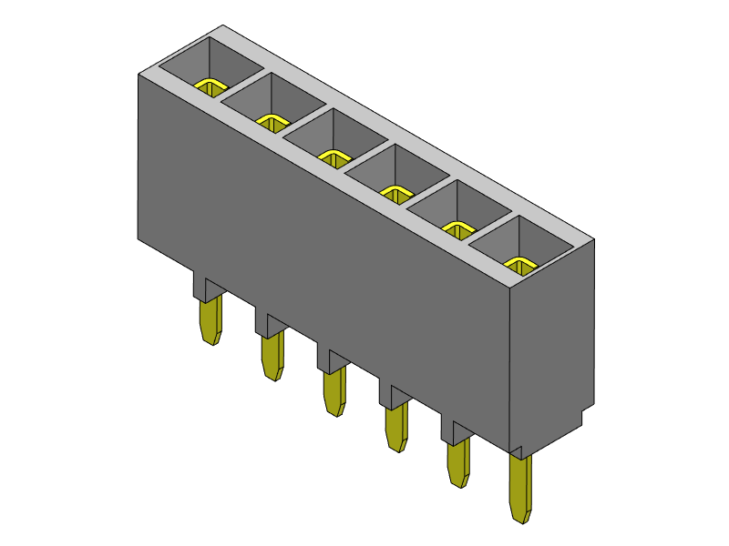 Pitch 2.54mm Female Header Single Row Dip Type Connectors