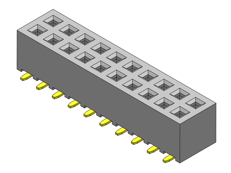 Pitch 2.00mm Female Header Dual Rows SMT Type Connector