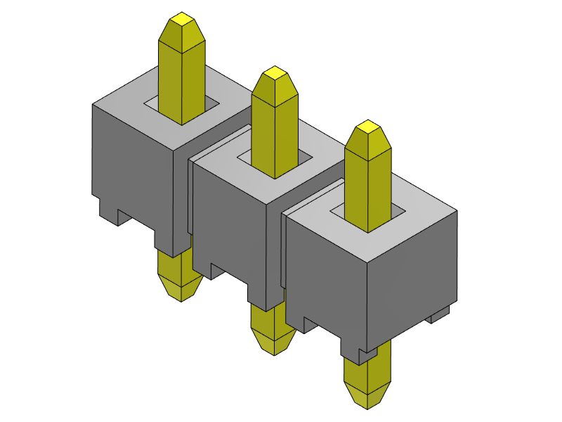 Pitch 2.54mm Pin Header Single Row Dip Type Connector
