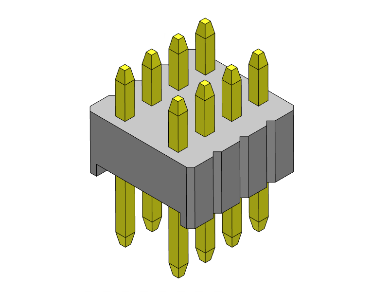 Pitch 1.27mm Pin Header Dual Row Dip Type Connector