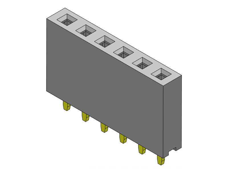 Pitch 2.54mm Female Header Single Row Dip Type Connectors