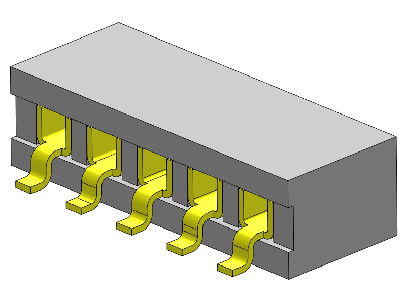 Pitch1.00mm Female Header Single Row SMT Type Connector