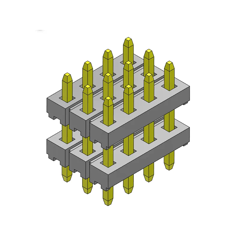 Pitch 2.00mm Pin Header Four Rows Dip Type Connector