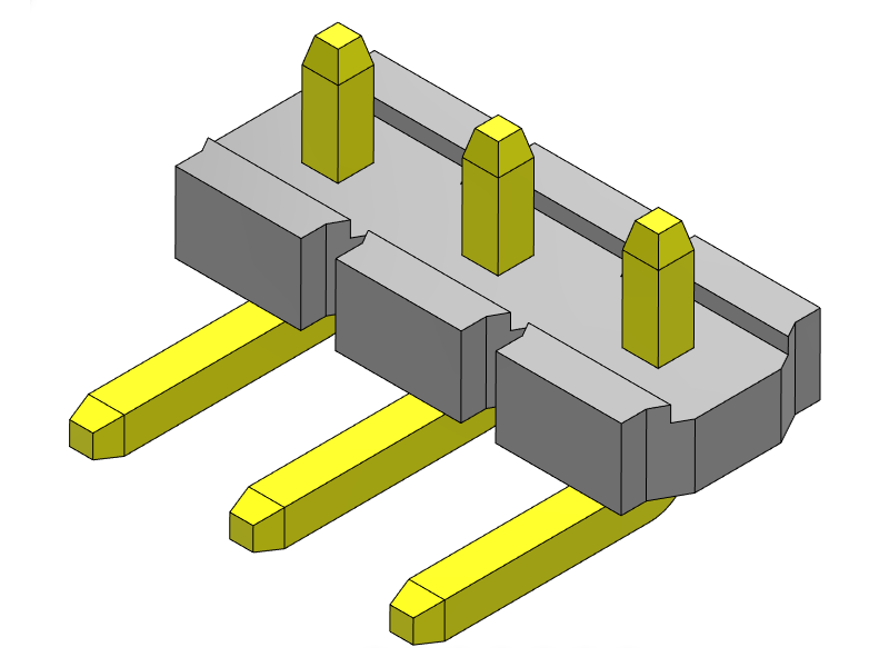 Pitch 5.08mm Pin Header Single  Row r/a Type Connector