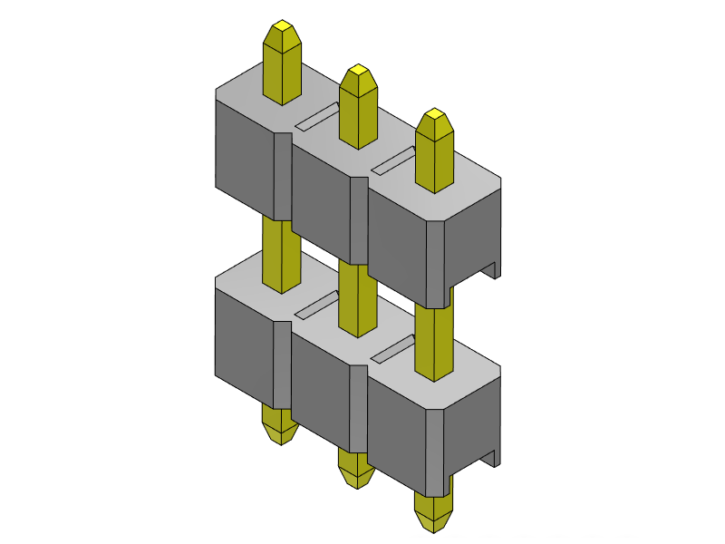 Pitch 2.54mm Pin Header Single Row Dip Type Connector