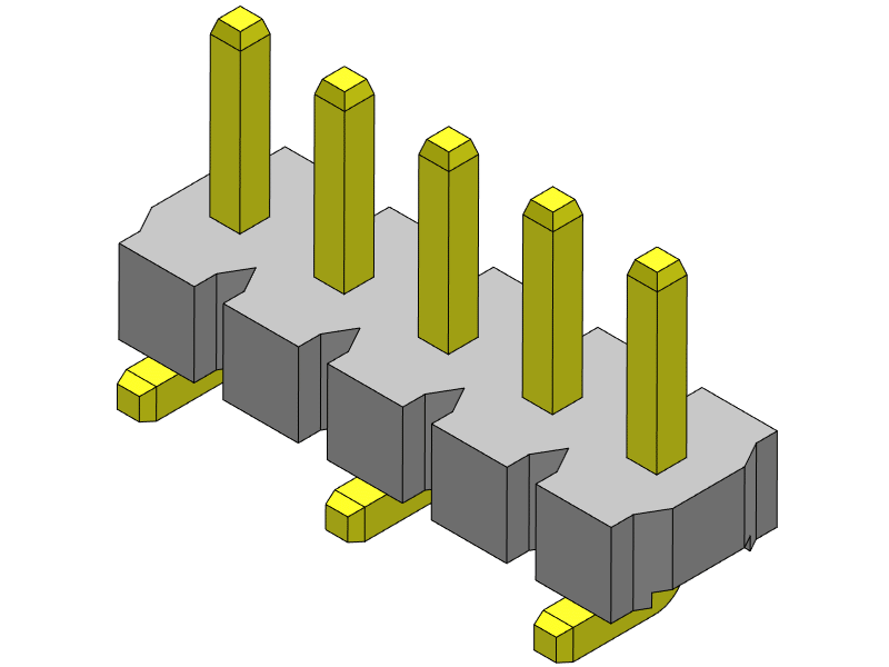 Pitch 3.96mm Pin Header Single  Row SMT Type Connector