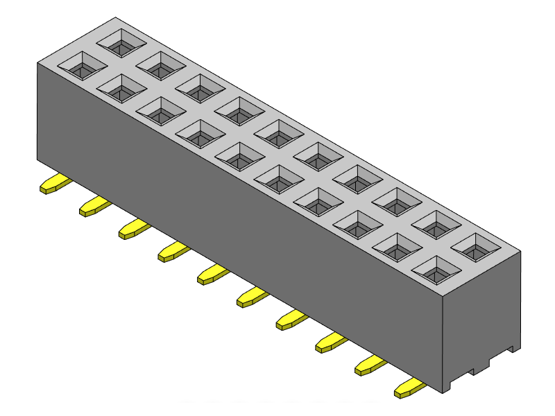Pitch 2.00mm Female Header Dual Rows SMT Type Connector