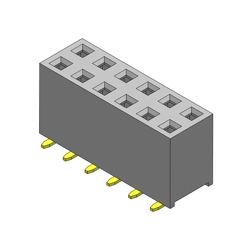 Pitch 2.54mm Female Header  DUAL  Rows SMT Type Connector