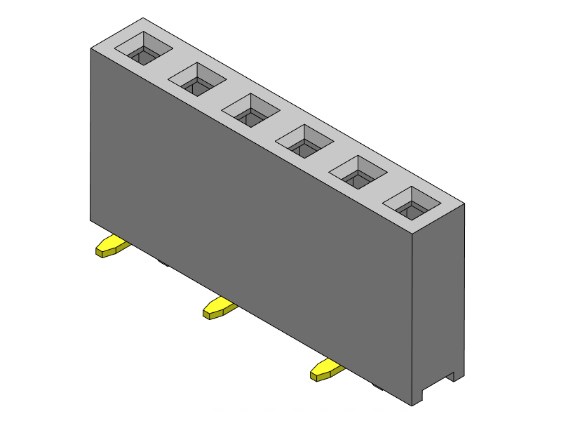 Pitch 2.54mm Female Heade Single Row SMT Type Connector