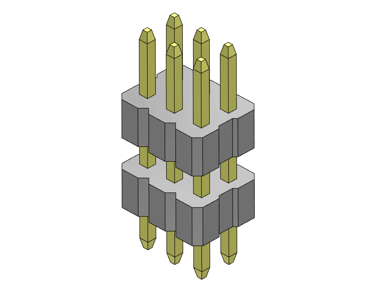 Pitch 1.00mm Pin Header Dual Rows DIP Type Connector