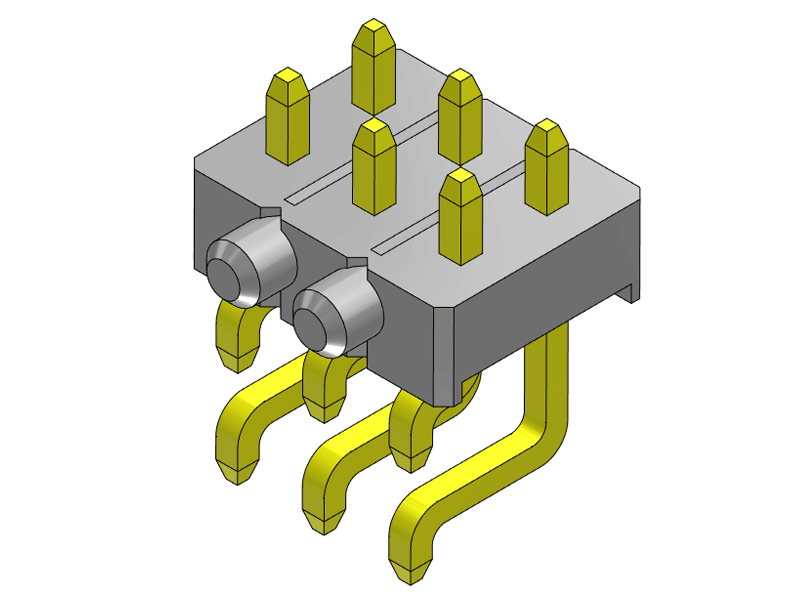 Pitch 2.54mm Pin Header Dual  Rows SMT Type Connector