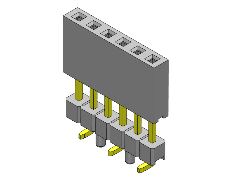 Pitch 2.54mm Female Header Single Row SMT Type Connector