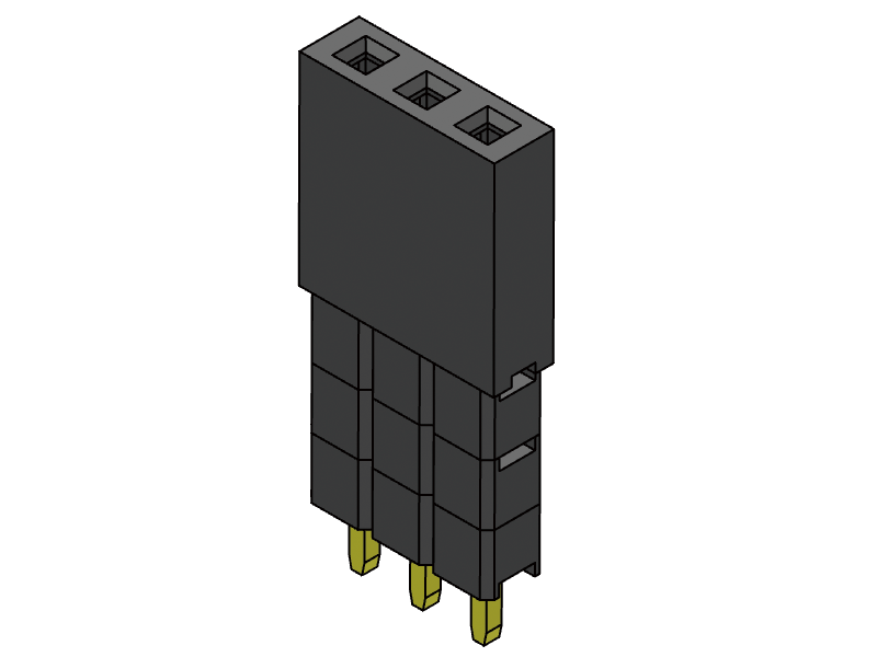 Pitch 2.54mm Female Header Single Row Dip Type Connectors