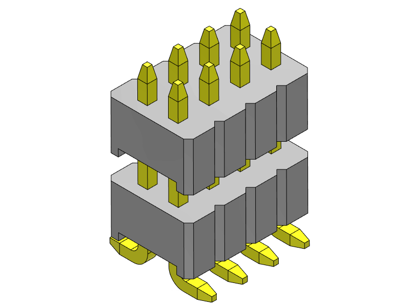 Pitch 1.27mm Pin Header Dual Rows SMT Type Connector