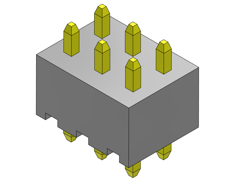 Pitch 2.54mm Pin Header Dual Rows Dip Type Connector