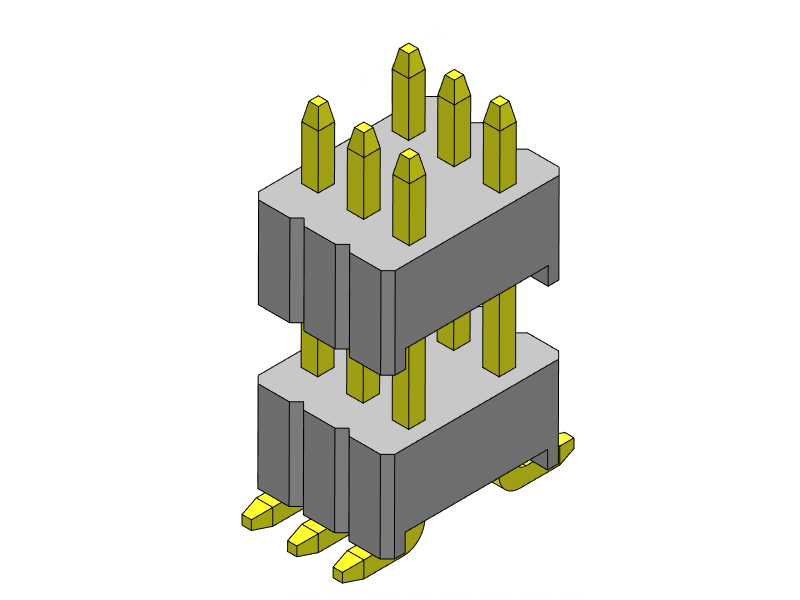 Pitch 1.27mm Pin Header Dual Rows SMT Type Connector