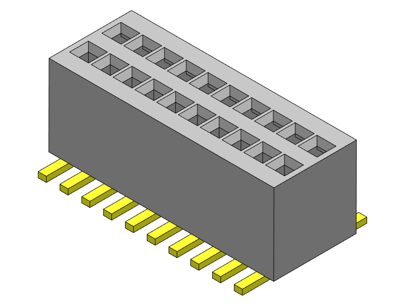 Pitch 0.80mm Female Header Dual Rows SMT Type Connector