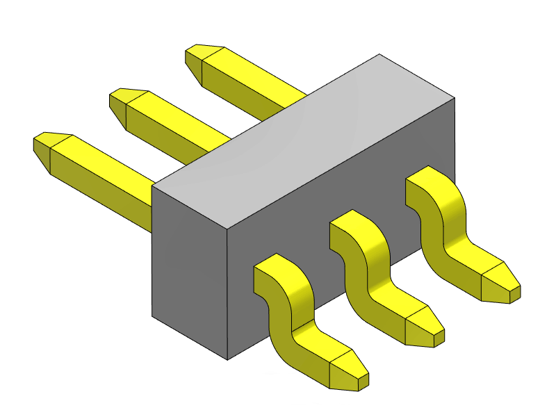 Pitch 1.00mm Pin Header Single Row SMT Type Connector