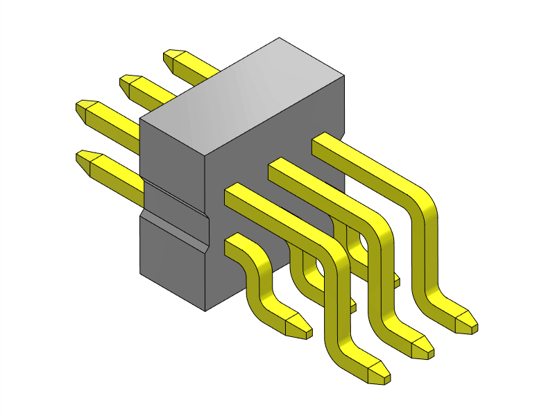 Pitch 1.00mm Pin Header Dual Rows SMT Type Connector