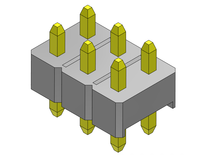 Pitch 2.54mm Pin Header Dual Rows Dip Type Connector
