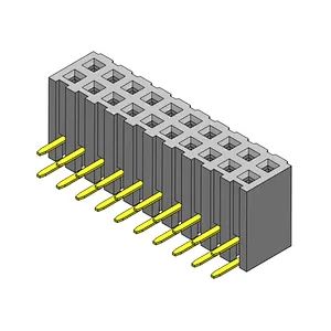 Pitch 2.00mm Female Header Dual Rows Rihgt Angle Type Side Entry