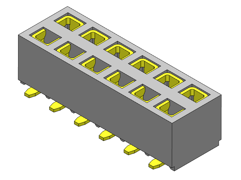 Pitch 2.54mm Female Header  DUAL  Rows SMT Type Connector