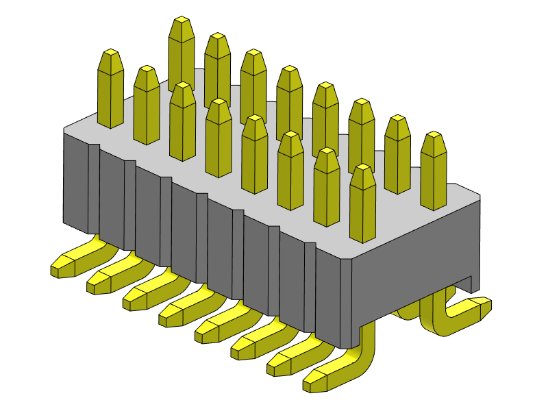 Pitch 1.27mm Pin Header Dual Rows SMT Type Connector