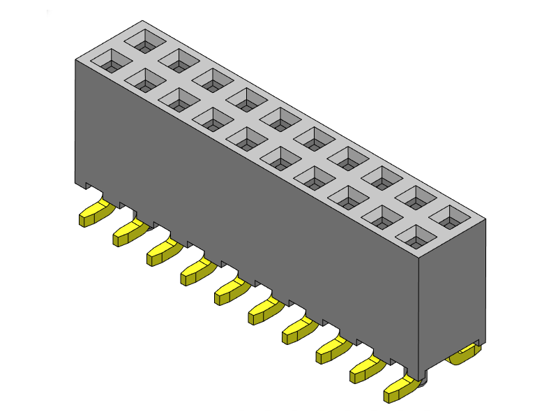Pitch 2.00mm Female Header Dual Rows SMT Type Connector