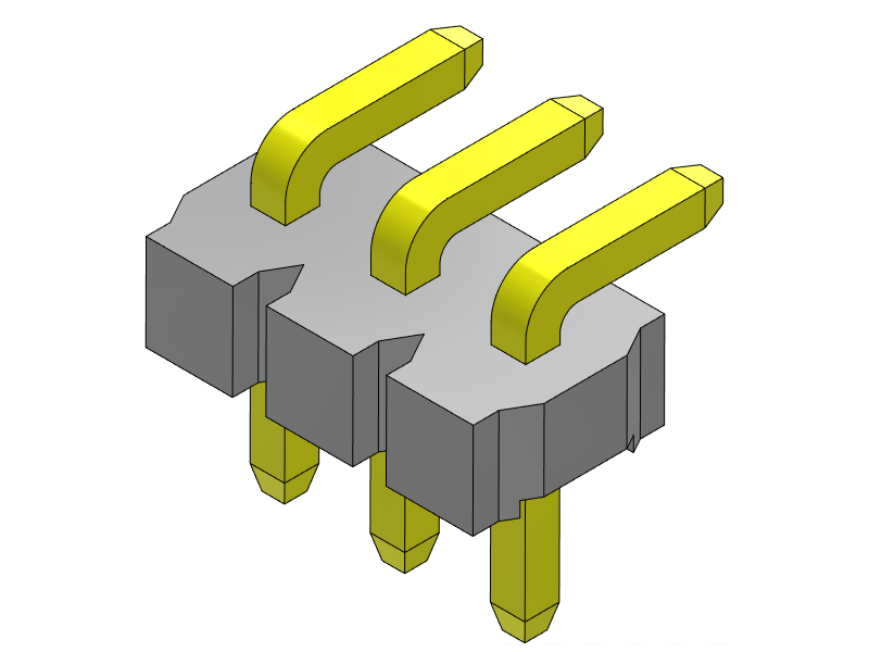 Pitch 3.96mm Pin Header Single  Row R/A Type Connector