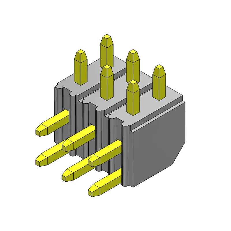 Pitch 2.00mm Pin Header Dual Rows R/A Type Connector