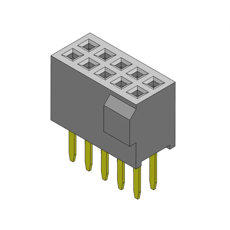 Pitch 1.27mm Female Header Dual Rows DipT Type Connector