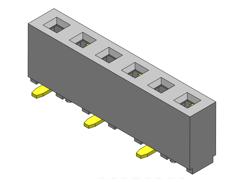 Pitch 2.54mm Female Header Single Row SMT Type Connector