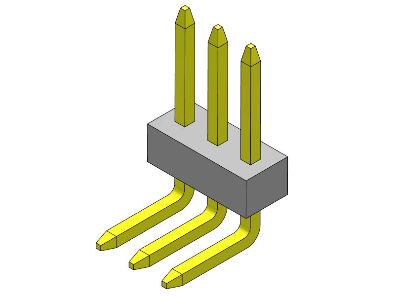 Pitch 1.00mm Pin Header Single Row R/A Type Connector