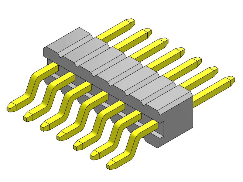 Pitch 1.27mm Pin Header Single Row SMT Type Connector